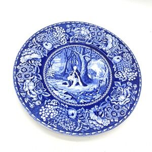 Royal Crownford Blue Transferware Washington's Prayer at Valley Forge 10" Plate